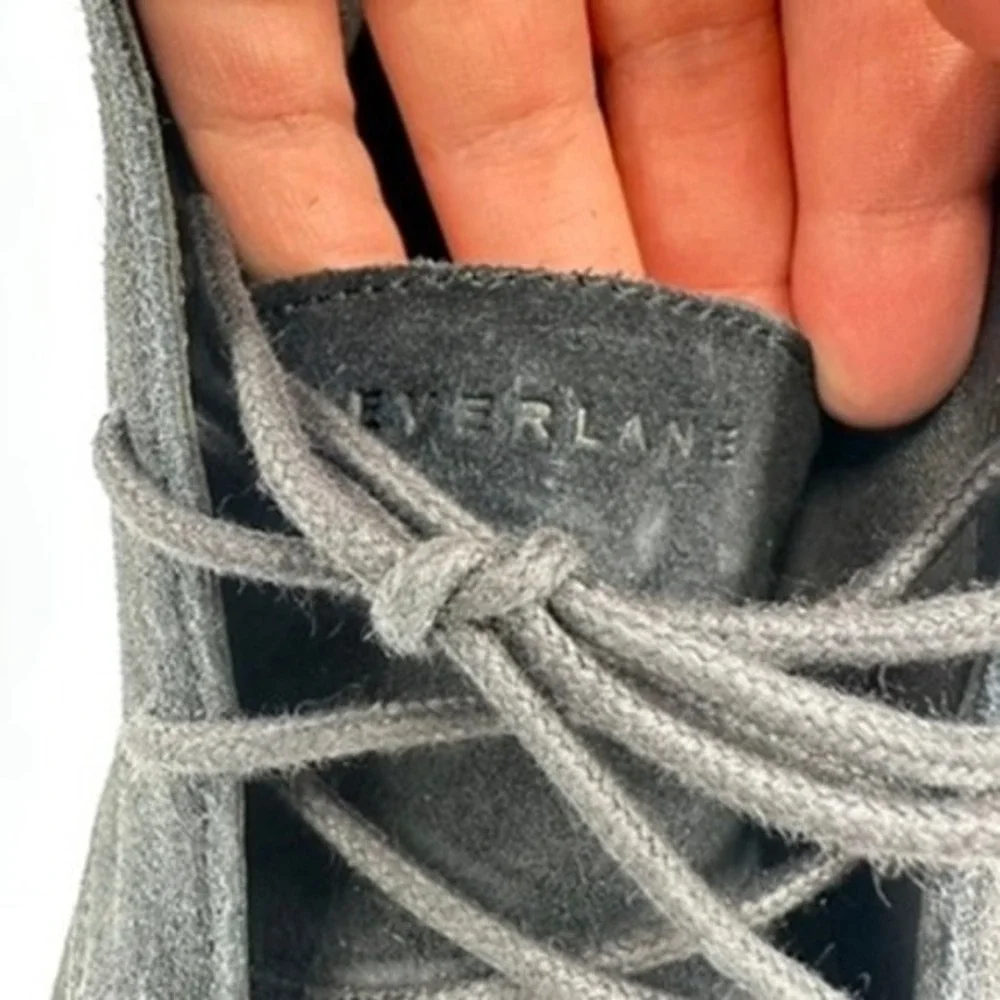 Everlane Size 12.5 Desert Boot Black Suede‎ Leather Chukka Casual Classic NIB